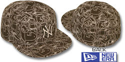NEW ERA YANKEES CHAOS PUFFY WHEAT FITTED CAP
