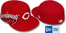 NEW ERA REDS SIDE SWIPED RED FITTED CAP
